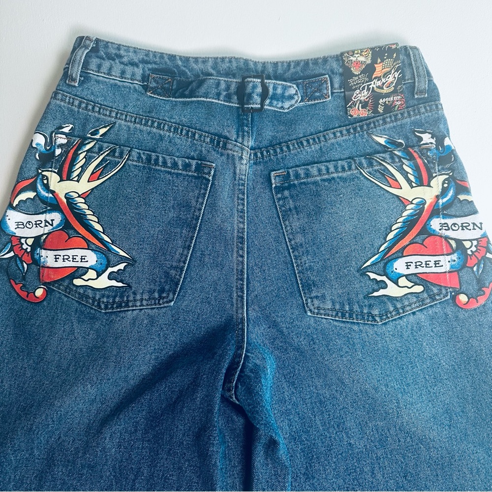 New‎ Ed Hardy Jeans Women's Size 30 Loose Fit Wide Leg Born Free NWT
Retro